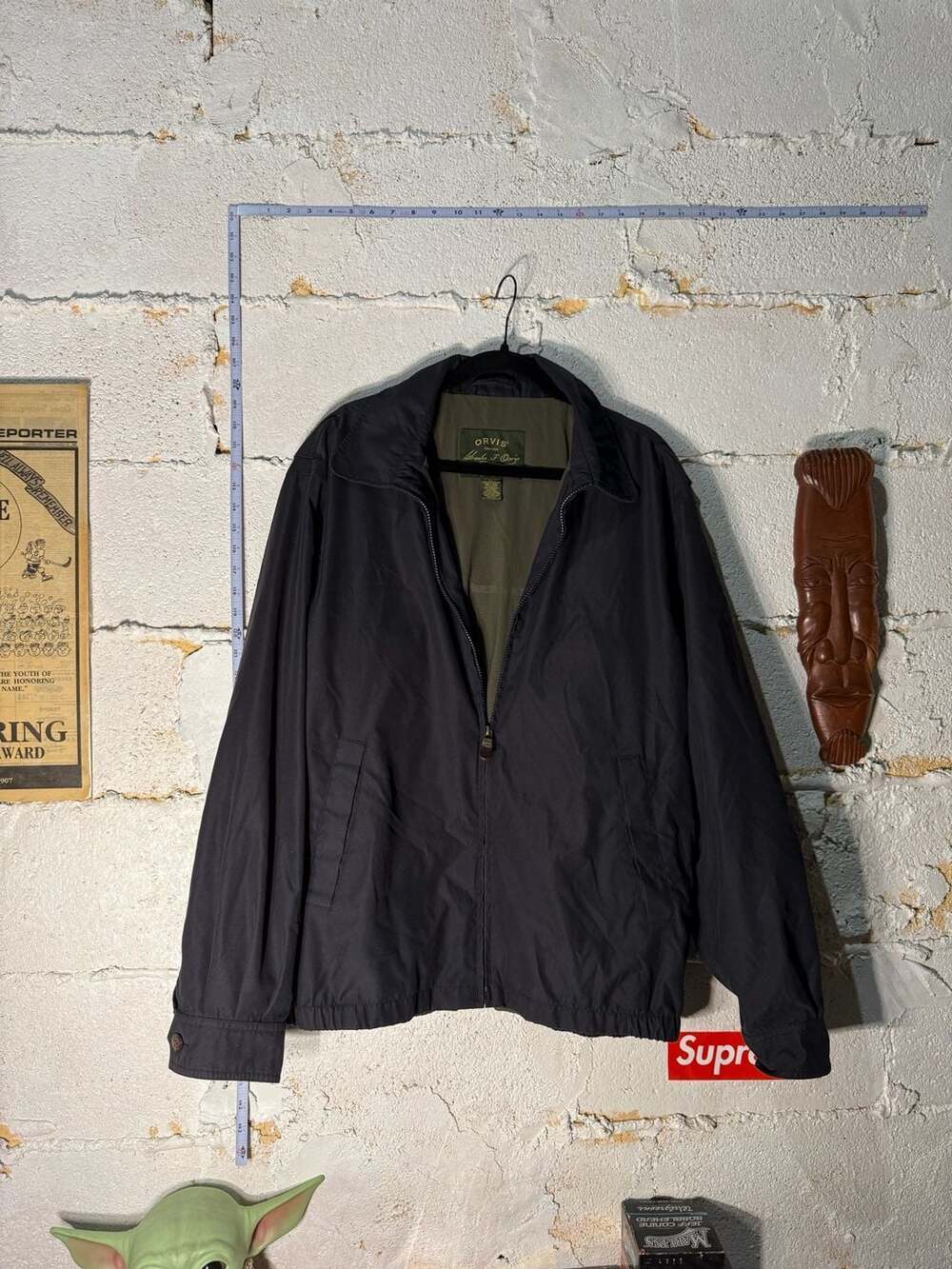 Orvis Weatherbreaker Windbreaker Jacket Navy Blue Size XL